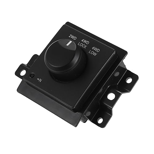 Motoforti Interruptor selector de tracción en las cuatro ruedas, perilla del interruptor de control selector de caja de transferencia, para Dodge