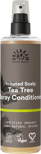 Urtekram Tea Tree Spray Conditioner Leave In - Natural & Refreshing Formula for Hair & Scalp - Moisturizes, Detangles & Soothes Itchy Scalp, 250 ml