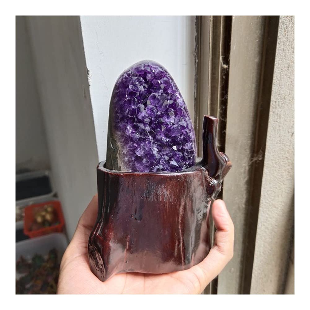 Natürliche Kristall-Amethyst-Cluster, Amethyst-Lochverzierungen, Füllhorn, Amethyst-Stein, Natursteine ERTEYIN