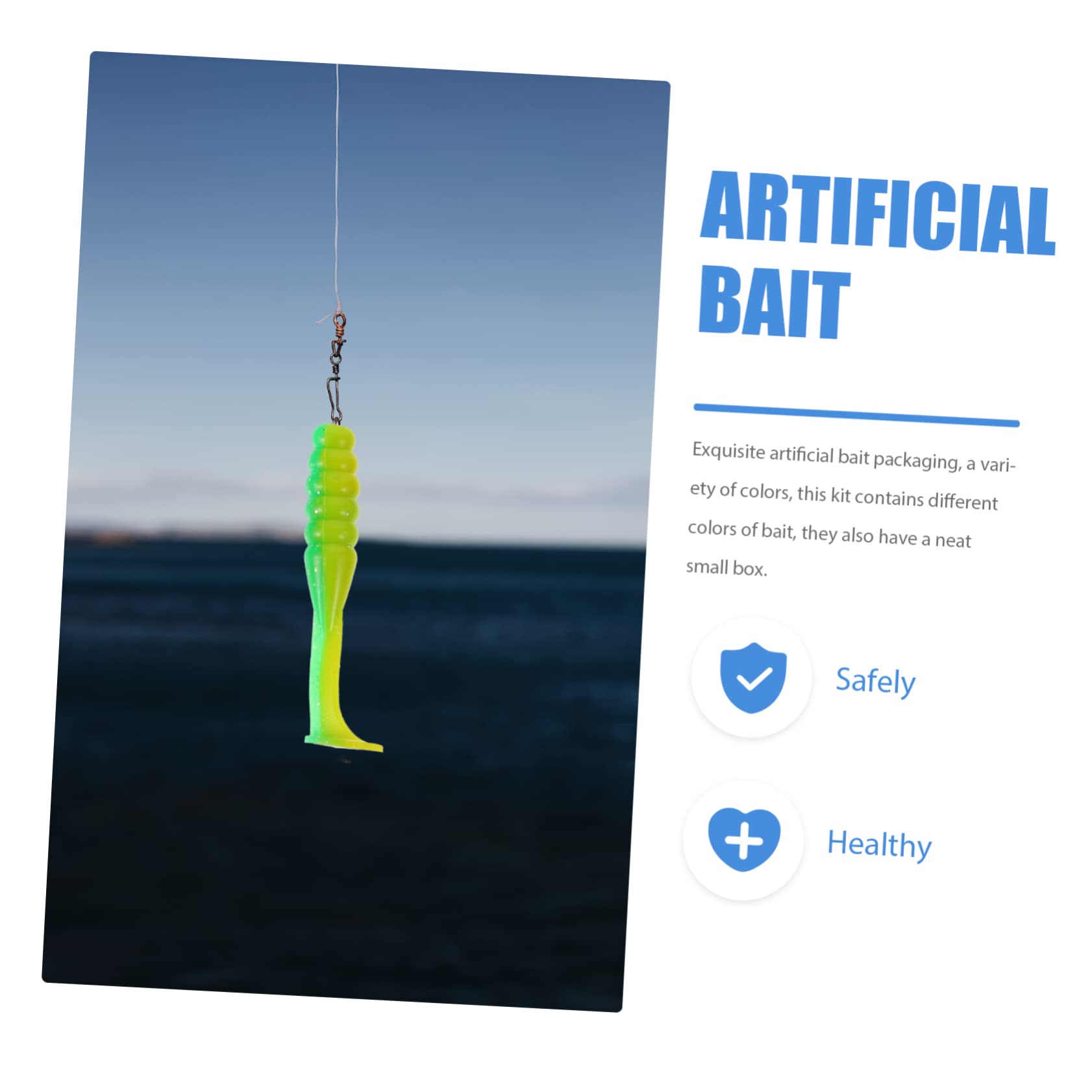 BESPORTBLE Leurre Souple De Simulation Trousse Pince Leurres De Pêche en Vrac Poisson Crochets Hameçon Swimbait Kit De Leurre De Pêche Leurres De Pêche Souples PVC