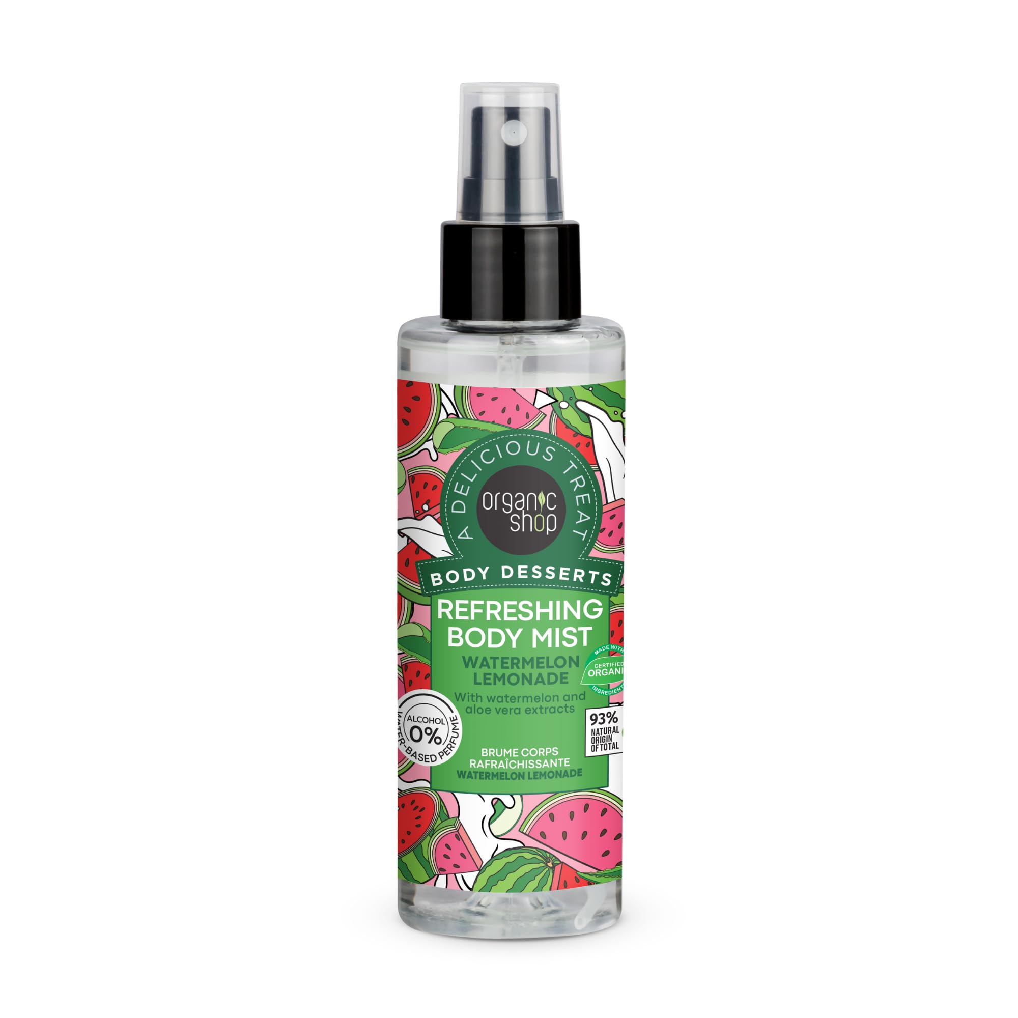 Organic Shop Body Desserts Refreshing Body Mist Watermelon Lemonade, 200 ml
