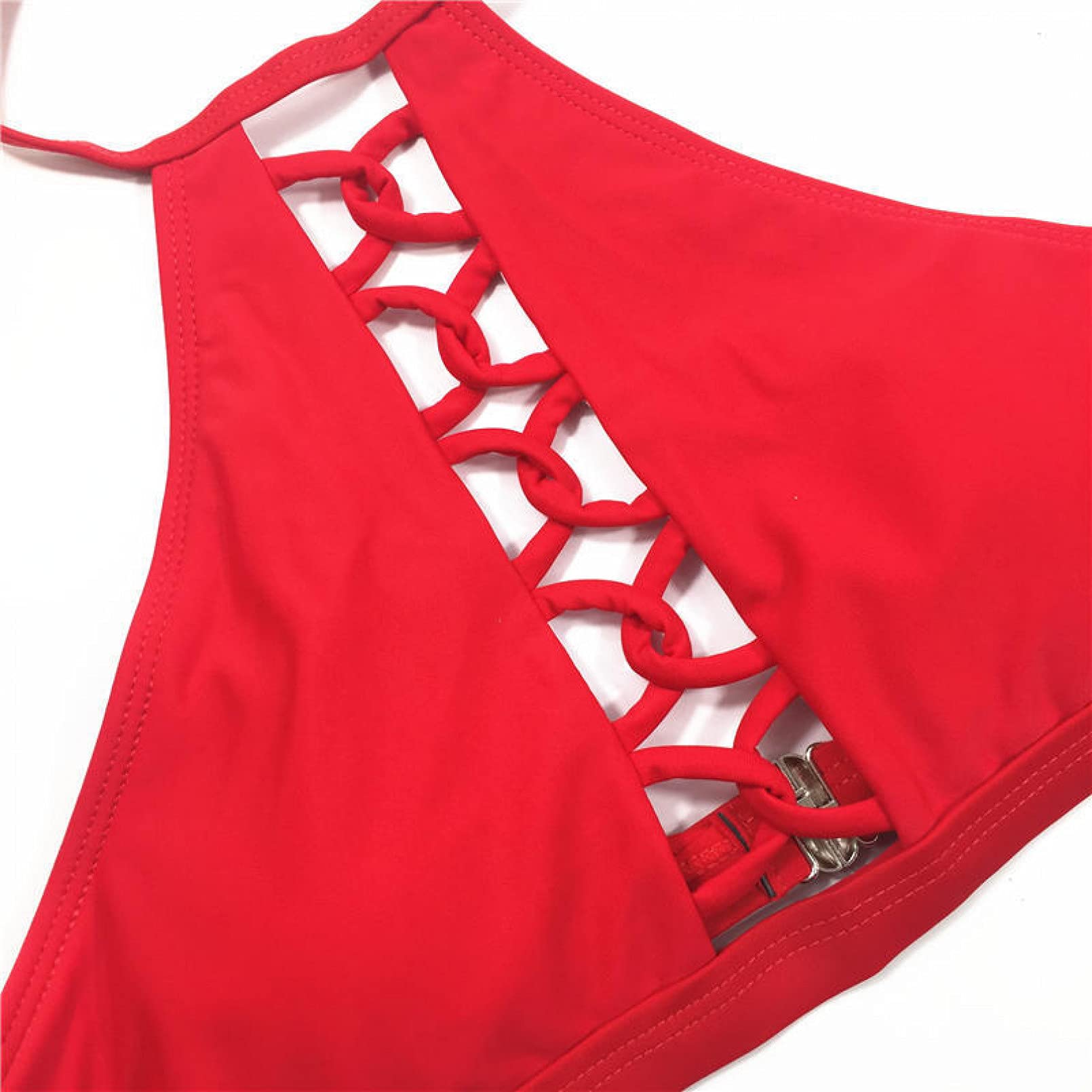 BAJIE Costume da Bagno Costume da Bagno Explosion Red Tube Top Bikini Set 2 Pezzi Bikini da Donna