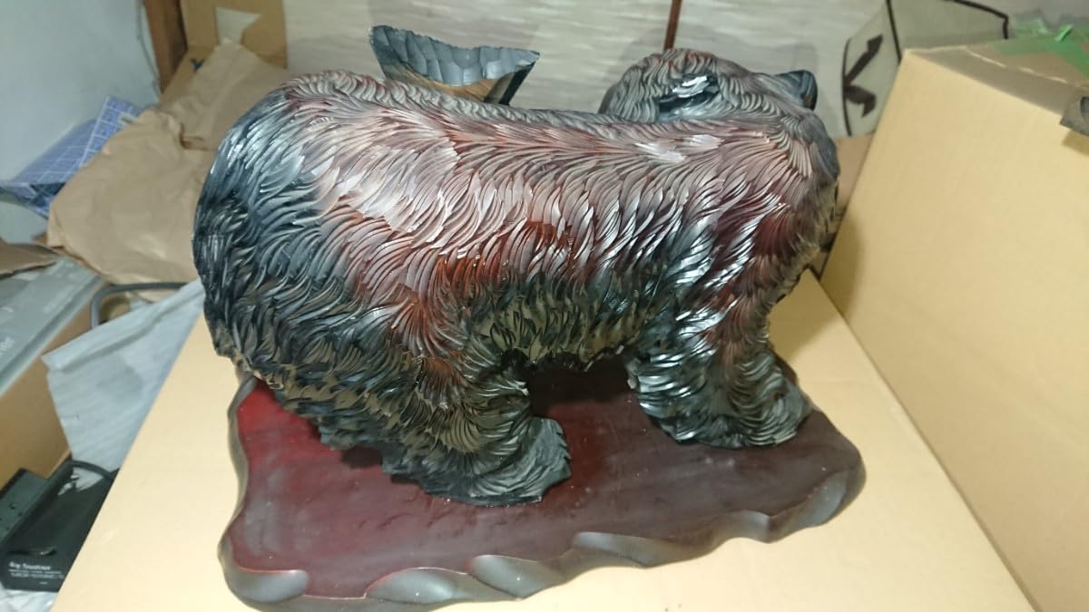 Amazon.co.jp: 北海道熊の木彫り美幌峠水沢弘イナックル昭和新山みゆき