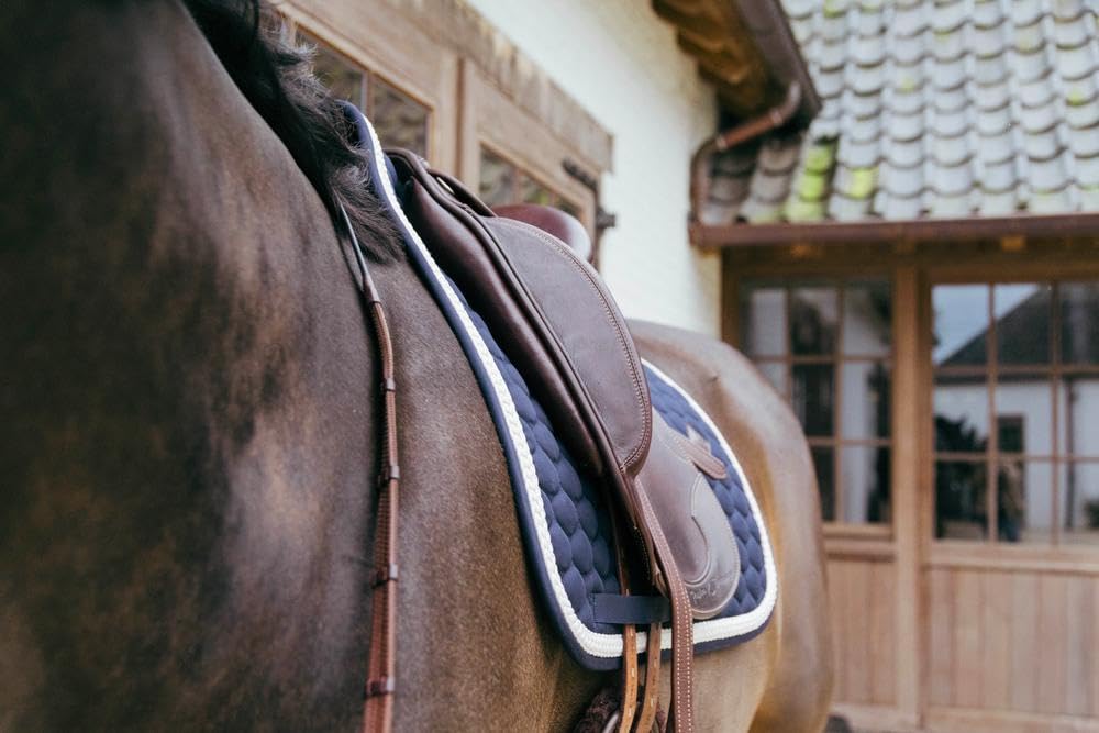 Kentucky Horsewear – mantilla – con cordón trenzado – mantilla – doma – azul marino