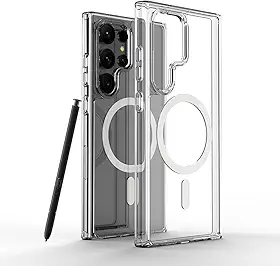 [GL CASES] Capa S24 Ultra Capinha Samsung S24 Ultra Compatível Com Magsafe Anti-Amarelamento De Silicone Premium Com Bordas Elevadas Para Câmera E Tela Com Indução Magnética
