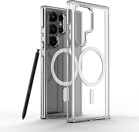 [GL CASES] Capa S24 Ultra Capinha Samsung S24 Ultra Compatível Com Magsafe Anti-Amarelamento De Silicone Premium Com Bordas Elevadas Para Câmera E Tela Com Indução Magnética