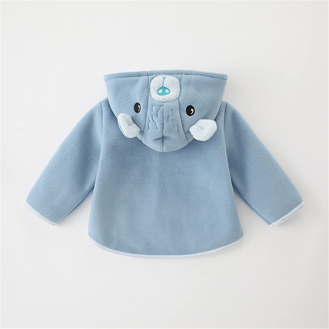 Toddler Girls Boys Fleece Hoody Jacket Zip Up Coat Warm Winter (Blue, 5-6 Years)