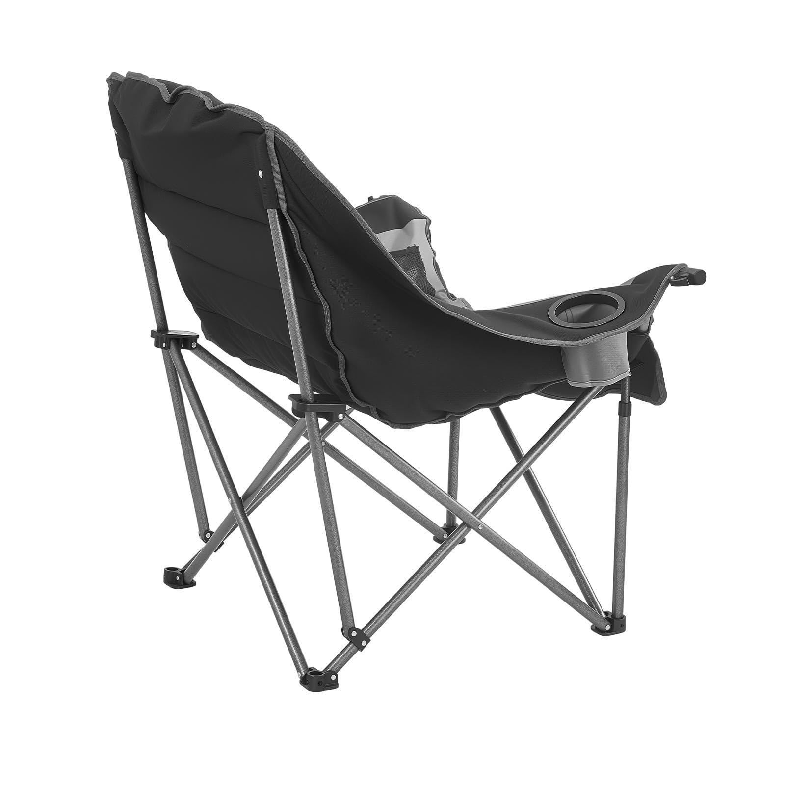 VEVOR Chaise de Camping Pliante et Portable, Fauteuil Pliable Camping Charge Maximale 204 kg, pour Pique-Nique Randonnée Pêche en Plein Air, avec Porte-gobelet, Porte-Verre à Vin et Sac de Transport