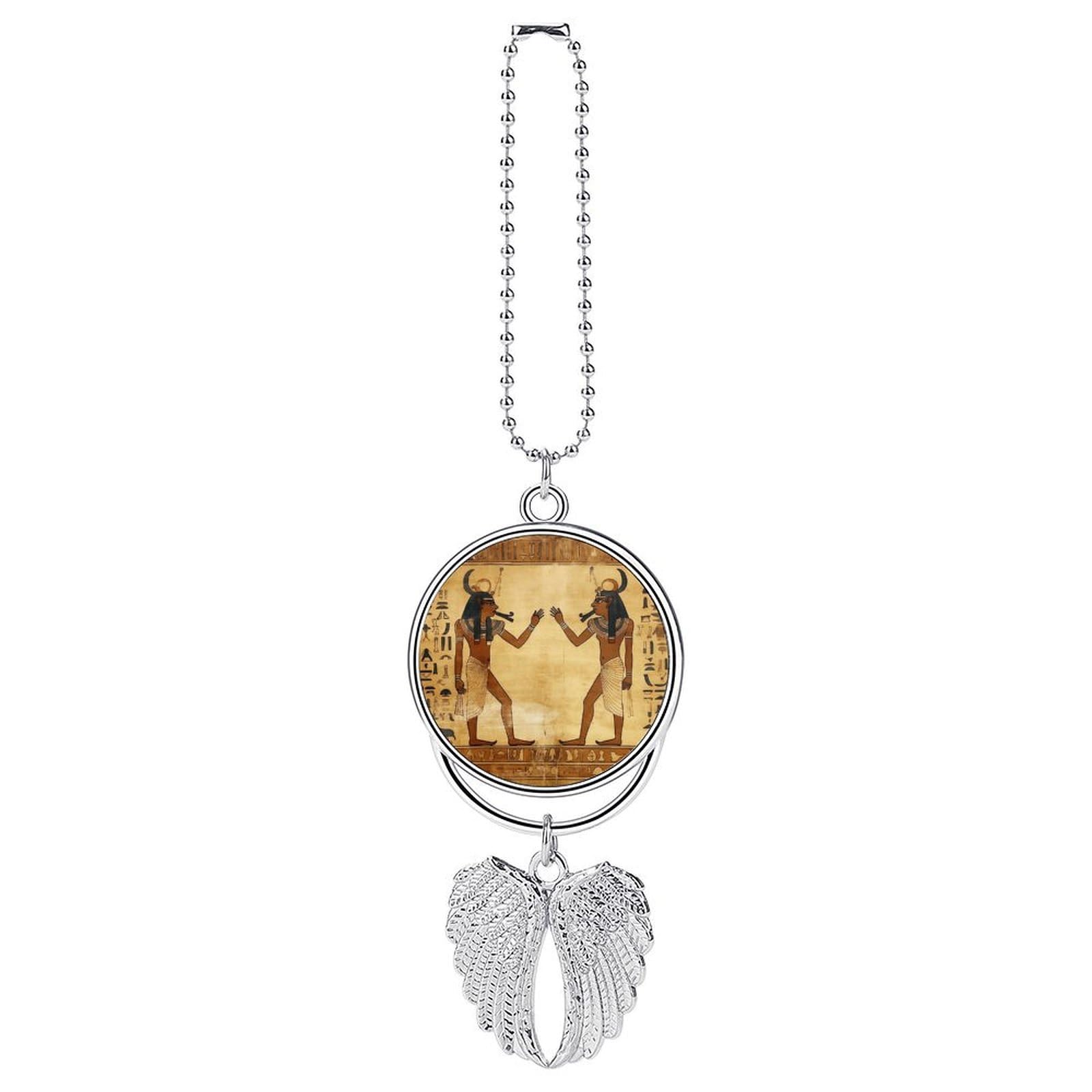 Ancient Egyptian Car Pendant Personalized Car Hanging Ornament Auto Rear View Mirror Hanging Decoration Accessories Metal Cars Interior Ornament for Most Cars Truck SUV