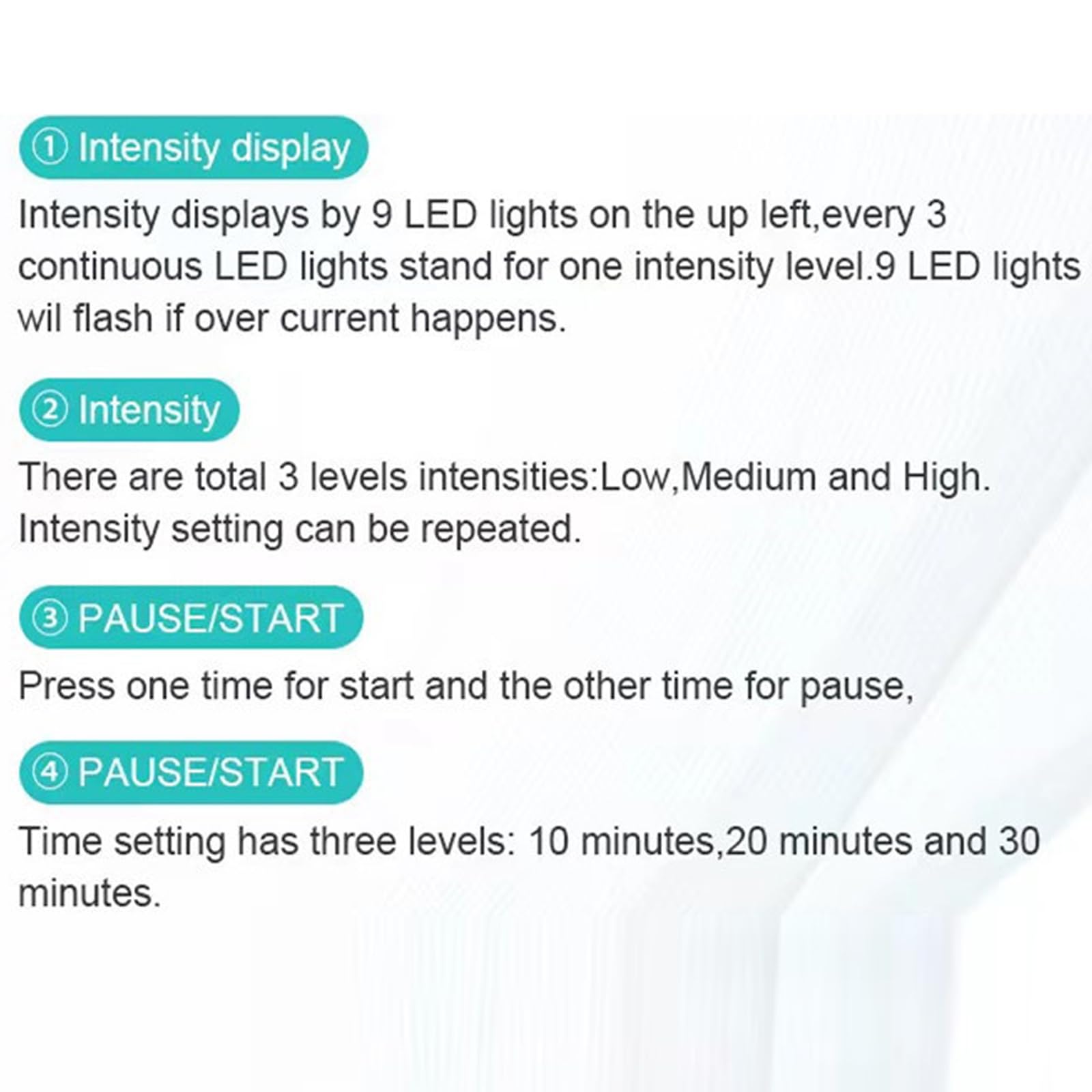 Macchina per terapia ad ultrasuoni, massaggiatore portatile per fisioterapia con 3 livelli di intensità, 9 luci LED, timer e controllo intelligente della temperatura per sollievo articolare