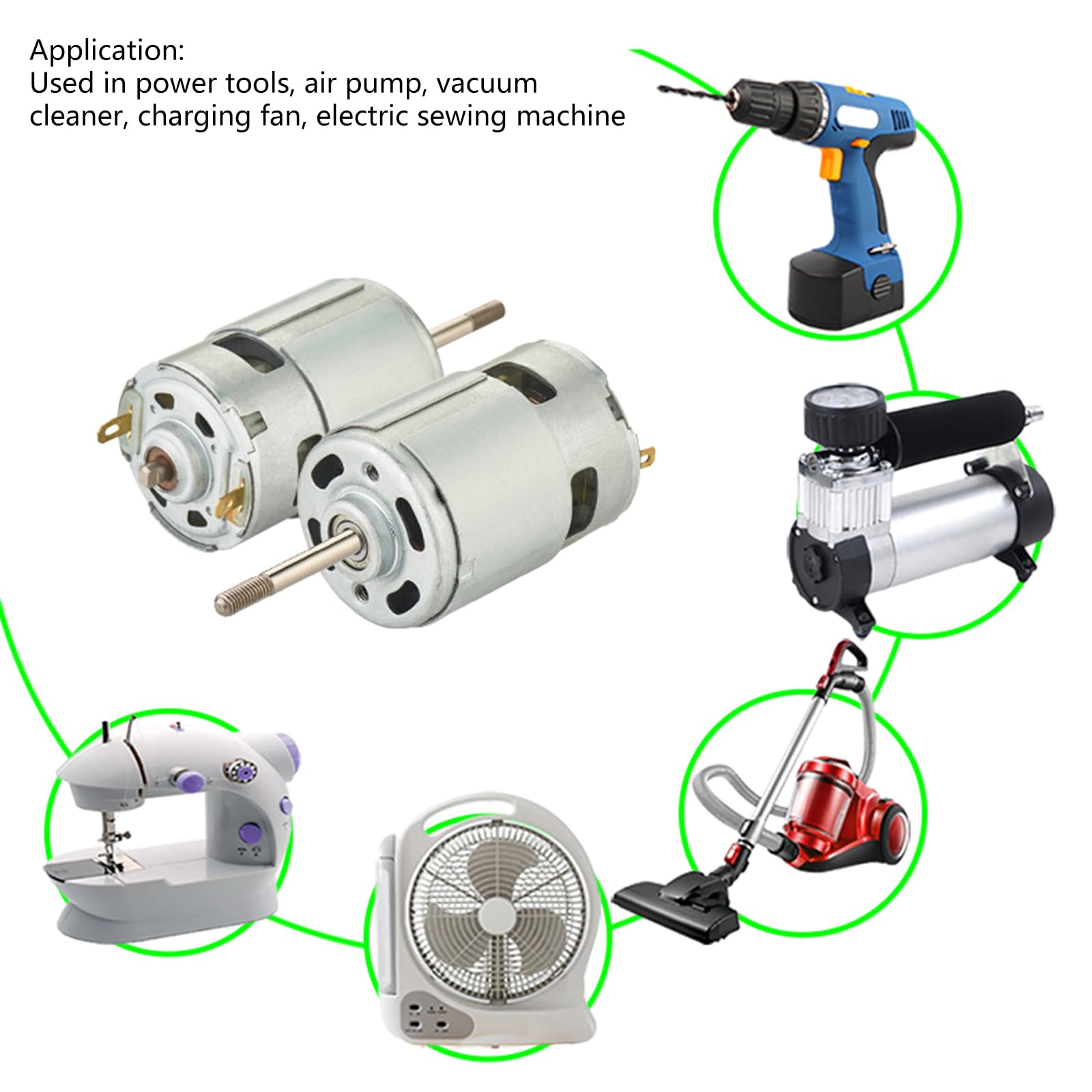 RGYBAO RS550 21V Motor 28000RPM Electric Sawing Motor for Small and Reciprocating Sawing With 8.2mm Gear Daily Casual Use