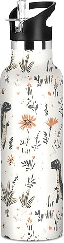 Miniatura 15 de Camouflage Gold Leakproof and BPA Free Reusable Water Bottle with Straw Lid Double-Wall Vacuum Insulation for Gym Sports