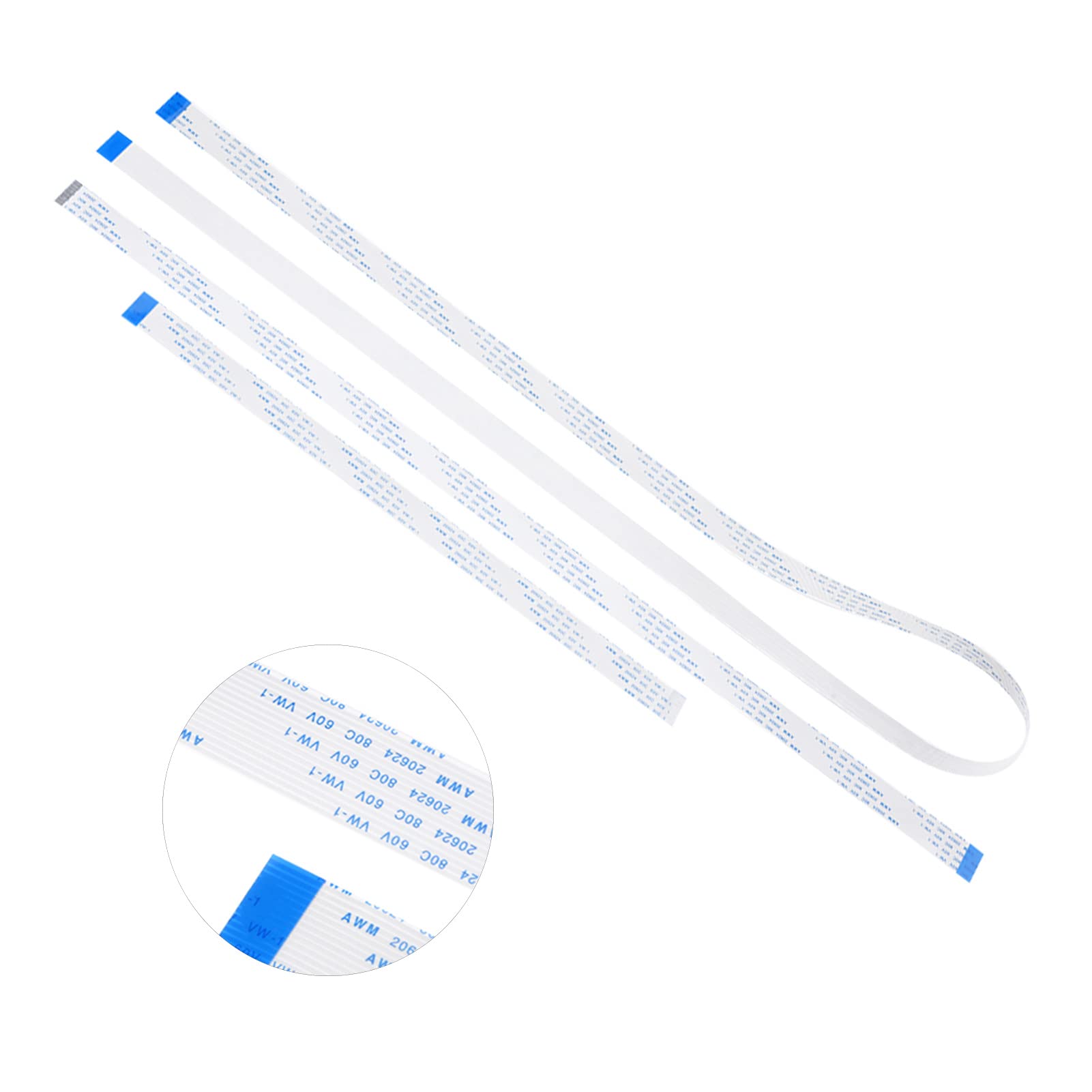 30cm, 50cm, 100cm 3pcs Flexible Easy Connection Flat Cable High Flexibility Fit for Camera