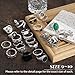Vintage Silver Punk Rings Set for Men, Cool Gothic Chunky Rings Bulk, Skull Snake Spade Ace Malachite Stackable Hippie Knuckle Rings Pack, Trendy Men's Jewelry Gift for Him (Vintage silver，size 9~10, 24pcs)