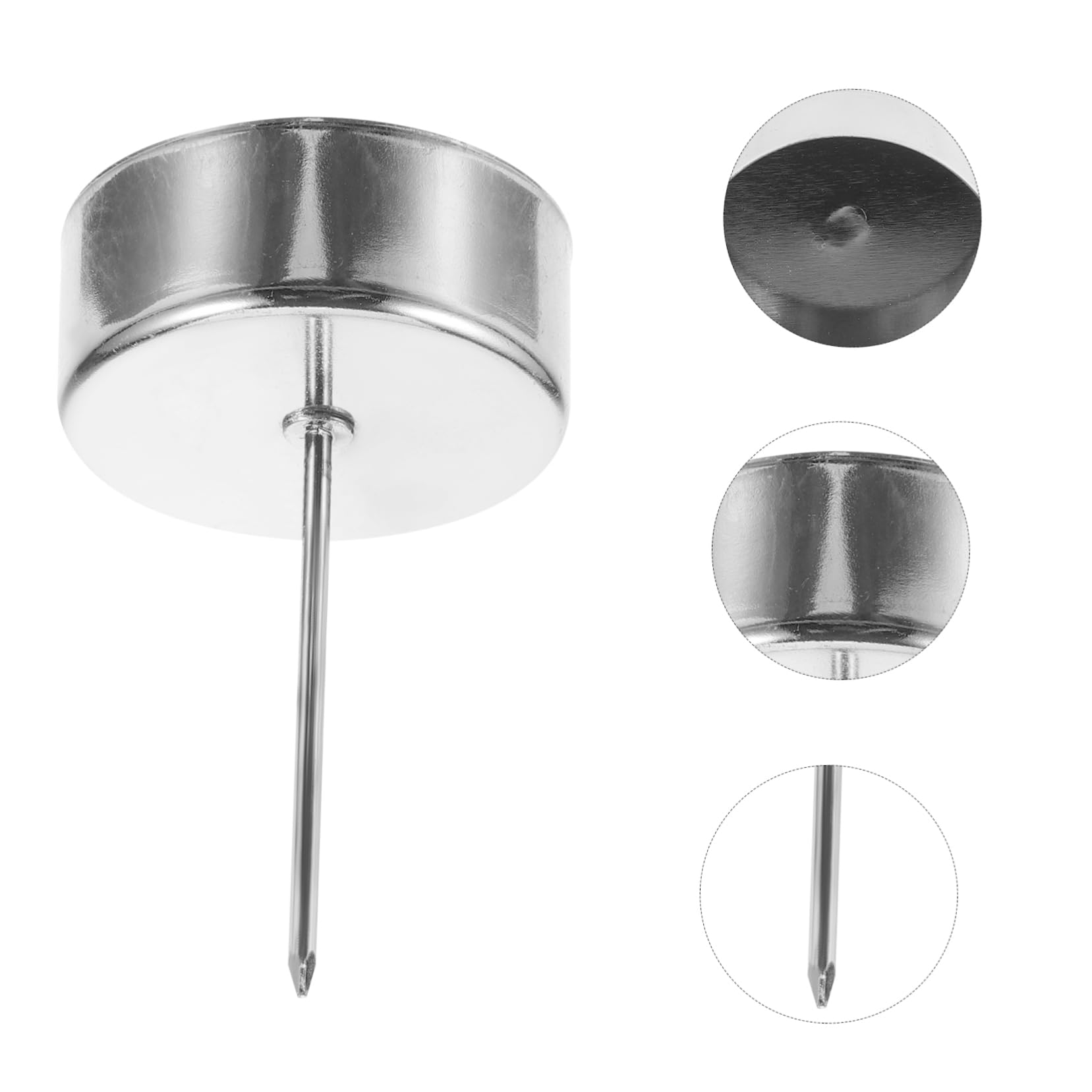 Anneome 6pcs Candle Holder with Spike for Christmas Decor Party Favors Tabletop Use Elegant Candle Cup with Insert for Desk Christmas Tree Decoration - Image 2