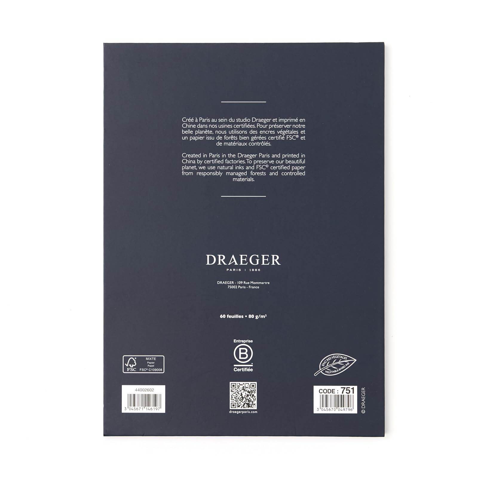 DRAEGER PARIS 1886 Papeterie 15x21 cm To Do A5 Fleurie 2026 Papier FSC