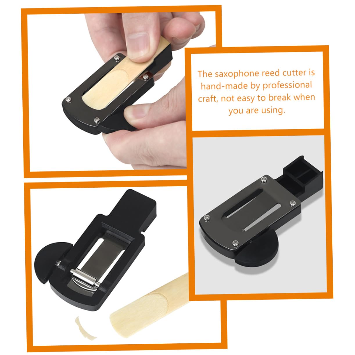 Saxophone Reed Metal Trimmer_black_high Pitch Sax Supply Convenient Reed Trimmer Replacement Saxophone Reed Cutter Useful Reed Trimmer Practical Saxophone Reed Trimmer