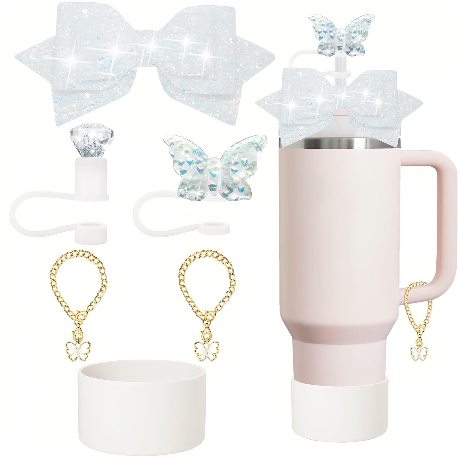 4-teiliges Stanley-Becher-Zubehör-Set In Schwarz – Mit Strohhalm-Abdeckung, Silikon-Stiefel, Griffband & Teesieb Für 0,7 L & 1,2 L Trinkflaschen