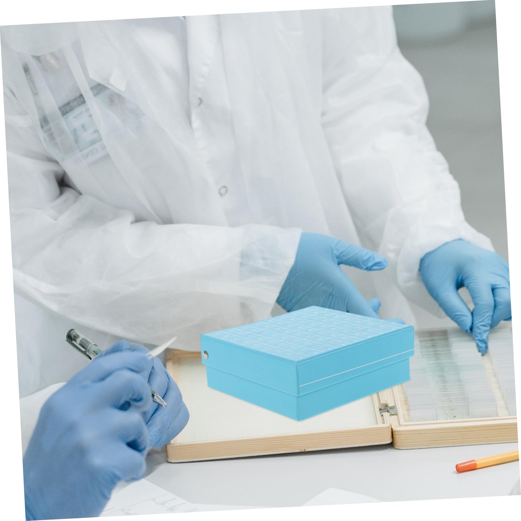 PRETYZOOM 5 Pezzi Scatola per tubi criogenici organizzatore del congelatore riutilizzabile laboratorio supporto per provette da centrifuga contenitore tubolare plastica
