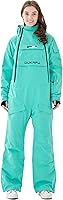 OUKAFU Women's Waterproof One Piece Ski Suit Jumpsuit - Insulated Breathable Snowboard Onesie for Winter Snow Sports