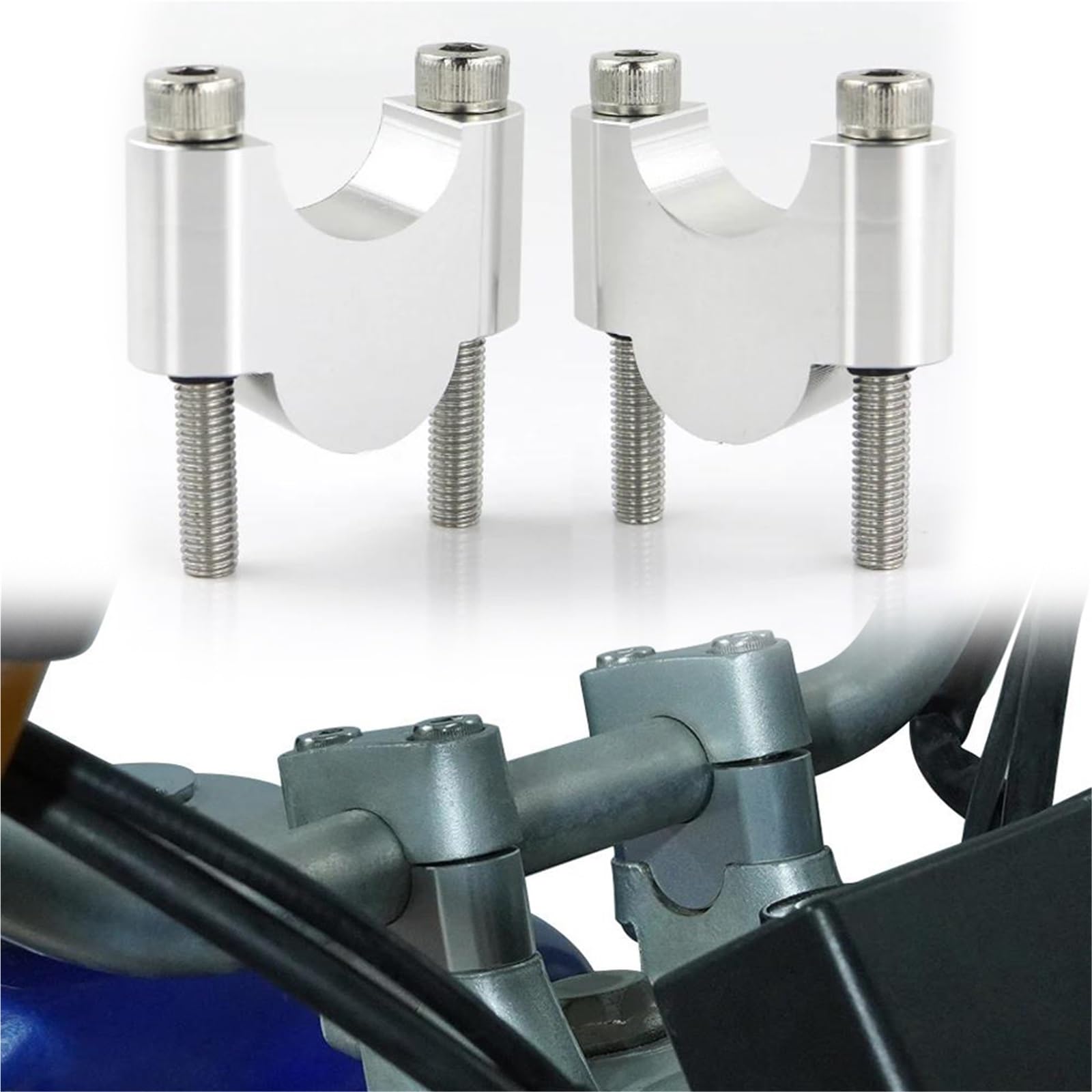 Rehausseur de guidon 22 mm contre le mal de dos en moto KLR650 KLX