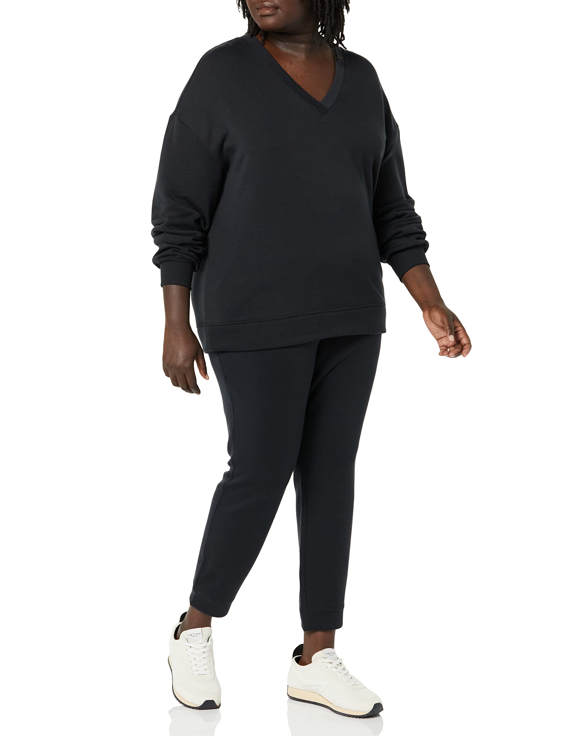 Amazon Aware Felpa in pile dalla vestibilità comoda con scollo a V (disponibile in taglie forti) Donna