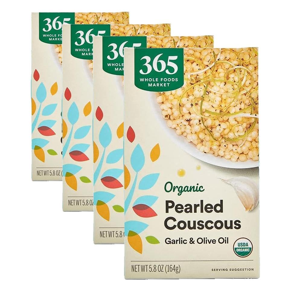 365 by Whole Foods Market, Organic Garlic & Olive Oil Pearled Couscous, 5.8 oz, Packaging may vary (Pack of 4) image 2