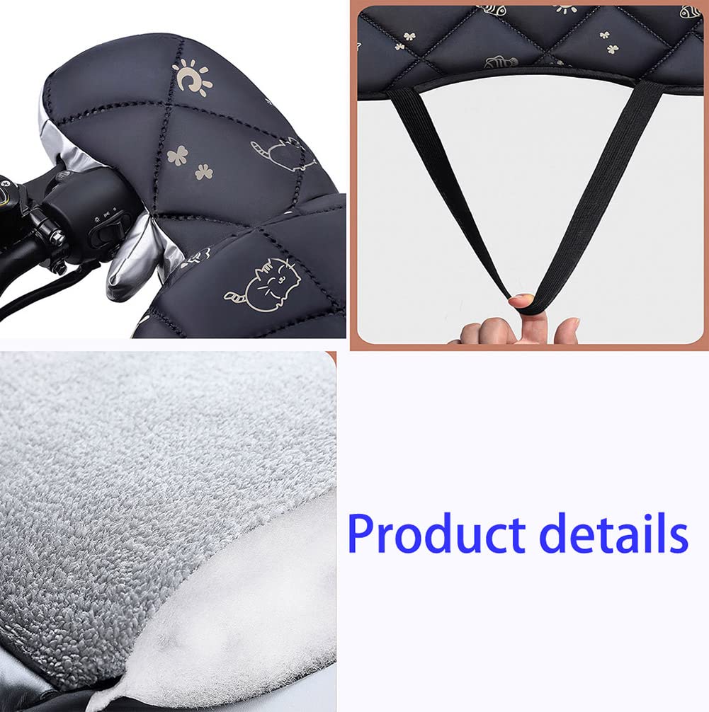 Couverture de Scooter d'hiver de véhicule électrique, Pare-Brise de Jambe de Couverture Froide, Couverture de Bicyclette Coupe-Vent d'hiver de véhicule électrique épaissie (D)