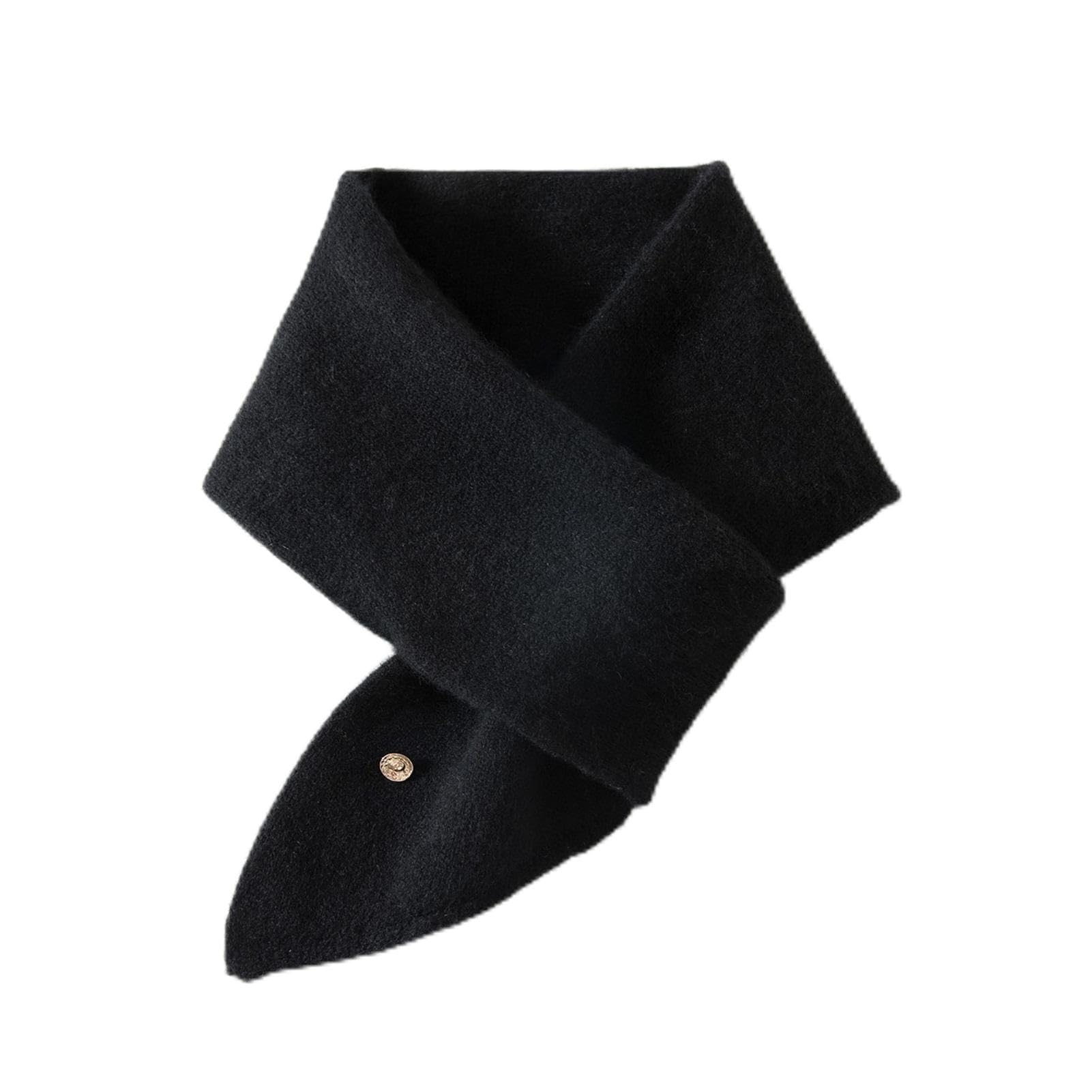 Generico Mini Sciarpa Lana Pura Maglia Incrociata Collo Inverno Moda Unisex