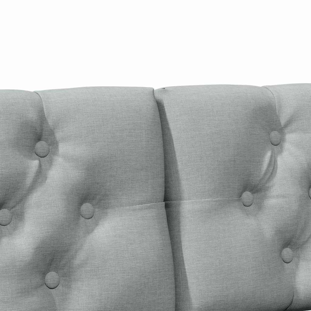 vidaXL Tête de lit capitonnée Gris Clair 180 cm Pin Massif, Tête de lit rectangulaire en Tissu, Moderne et stylée, Meuble Confortable, Facile à Assembler, Parfait pour la Chambre