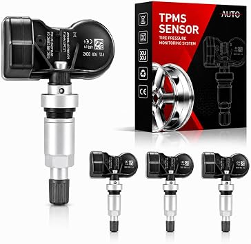 4Pack Universal Programmed TPMS Sensor Tire Pressure Monitoring Sensors Compatible with 2000-2023 All Mercedes Benz Model 433Mhz 315Mhz