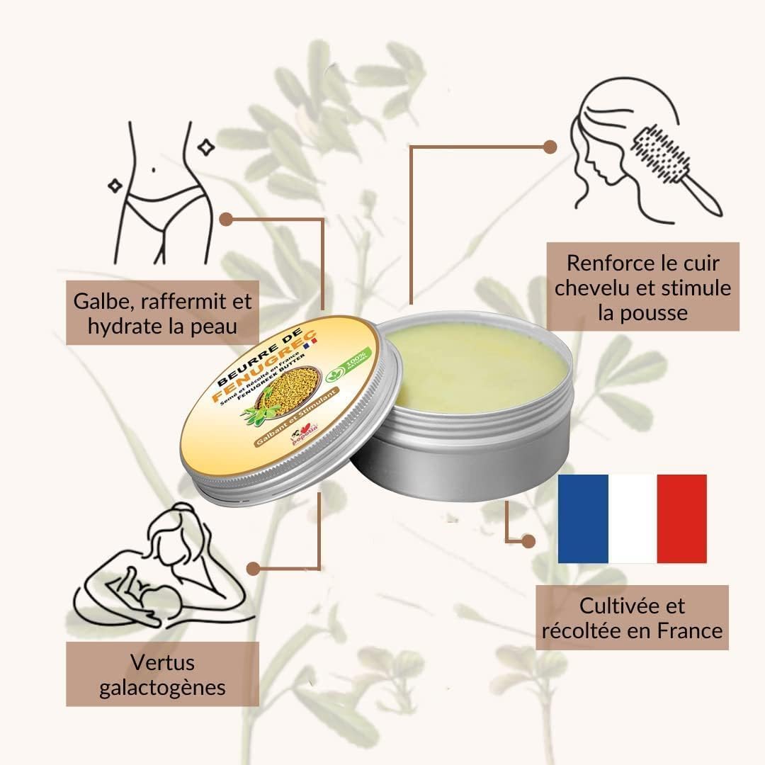 Beurre De Fenugrec Français - Pour Volume Fesses & Hydratation - 100g