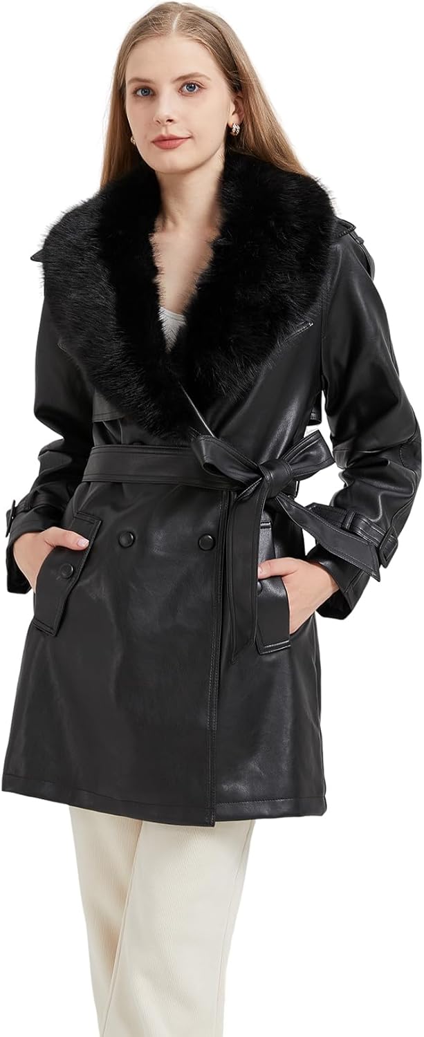 Plus Size Nasty Gal Fur Trim Coat Long Plus Size Faux Shearling