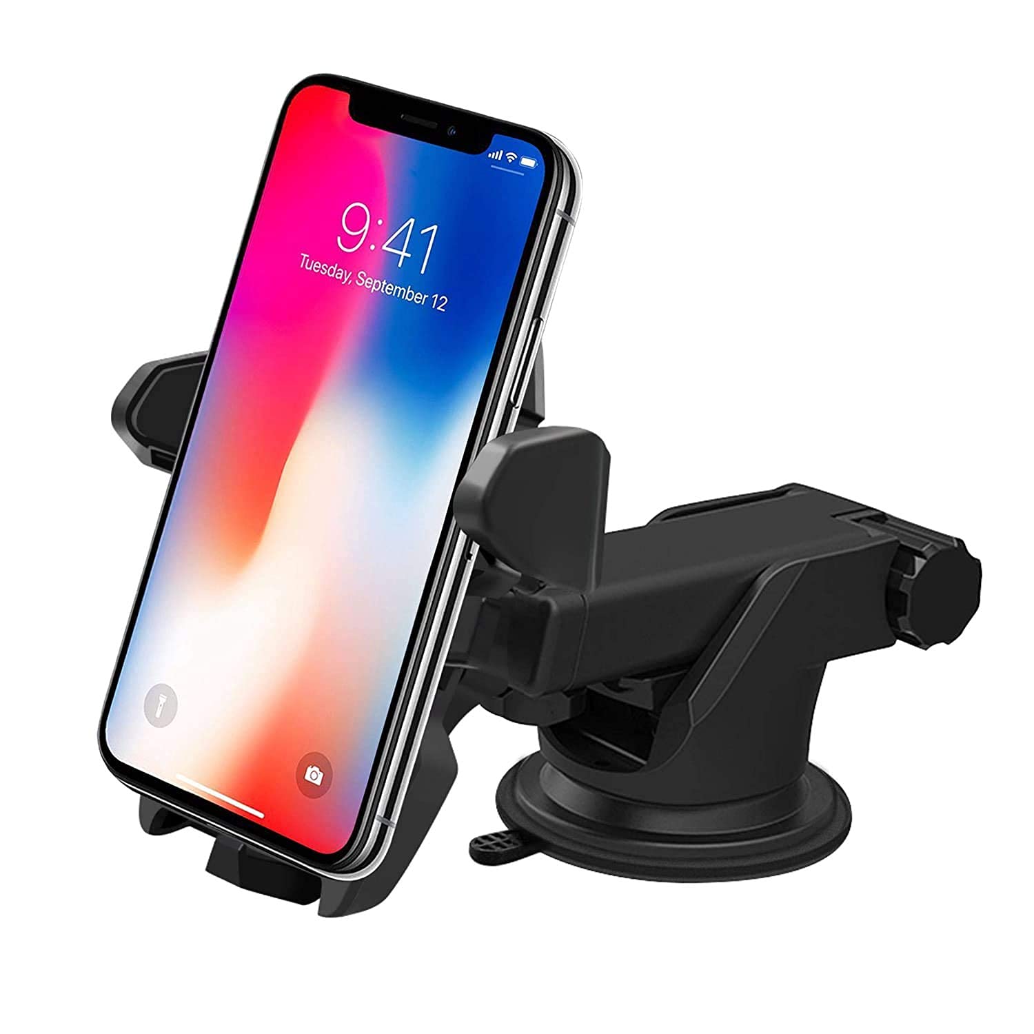 DigiX Car Mount Adjustable Car Phone Holder Rotation Long Arm Mobile Stand for Car Dashboard/Windshield, Table, Desk, Study Table & More