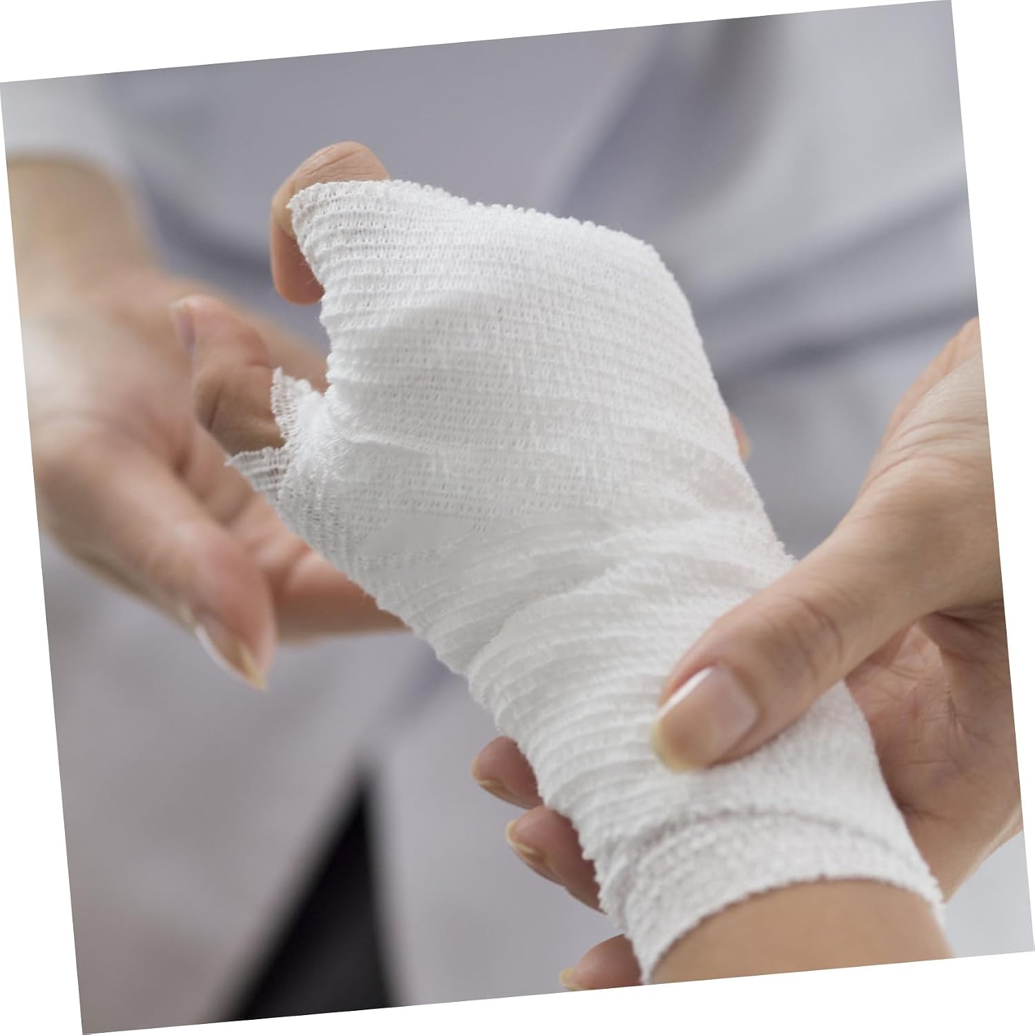 12rolls Breathable Modeling Elastic Mesh Bandage for First Aid Aid Training Gypsum Cotton