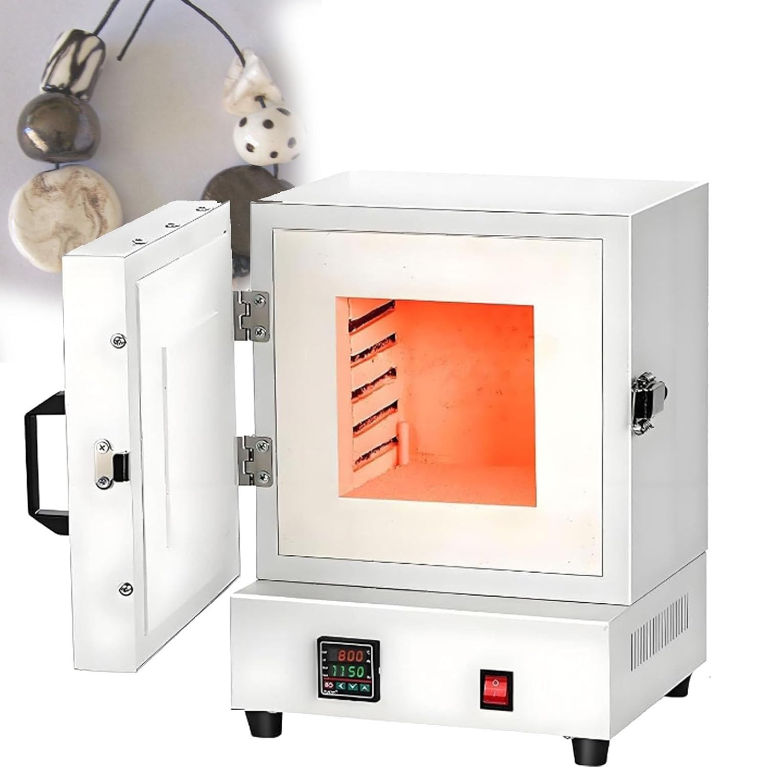 Forno per Ceramica, Forno da Tavolo Compatto da 2000 W, per la creazione di Gioielli, la Fusione di Metalli, la smaltatura di ceramiche e progetti Fai da Te, Temperatura Massima 1150℃