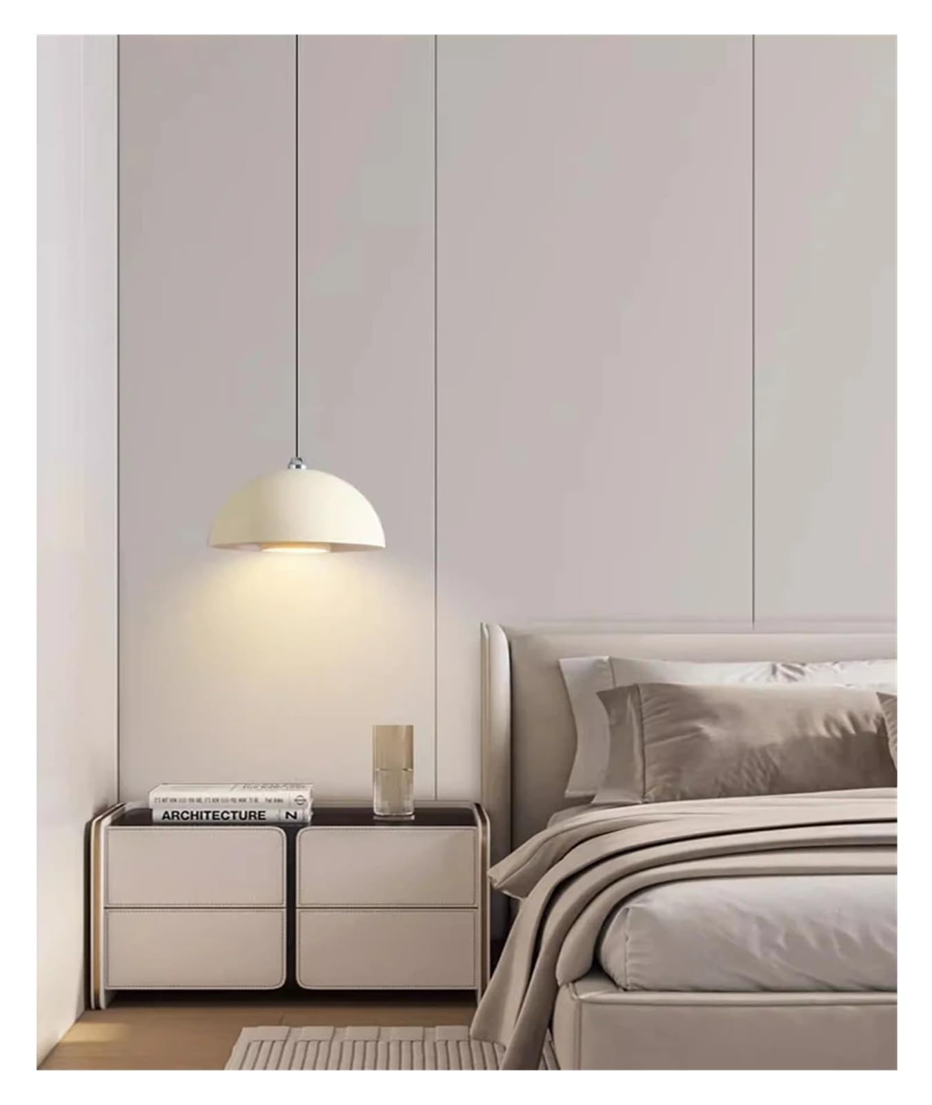Lustre plafonnier minimaliste blanc à éclairage de levage design