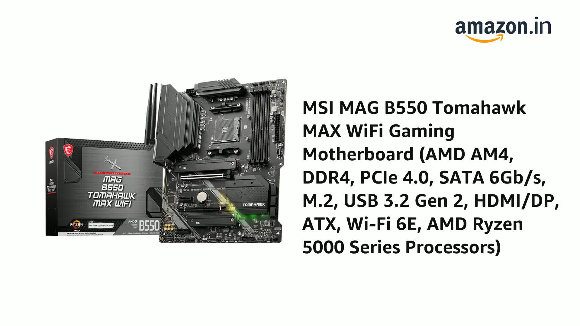 MSI MAG B550 Tomahawk MAX WiFi Gaming Motherboard