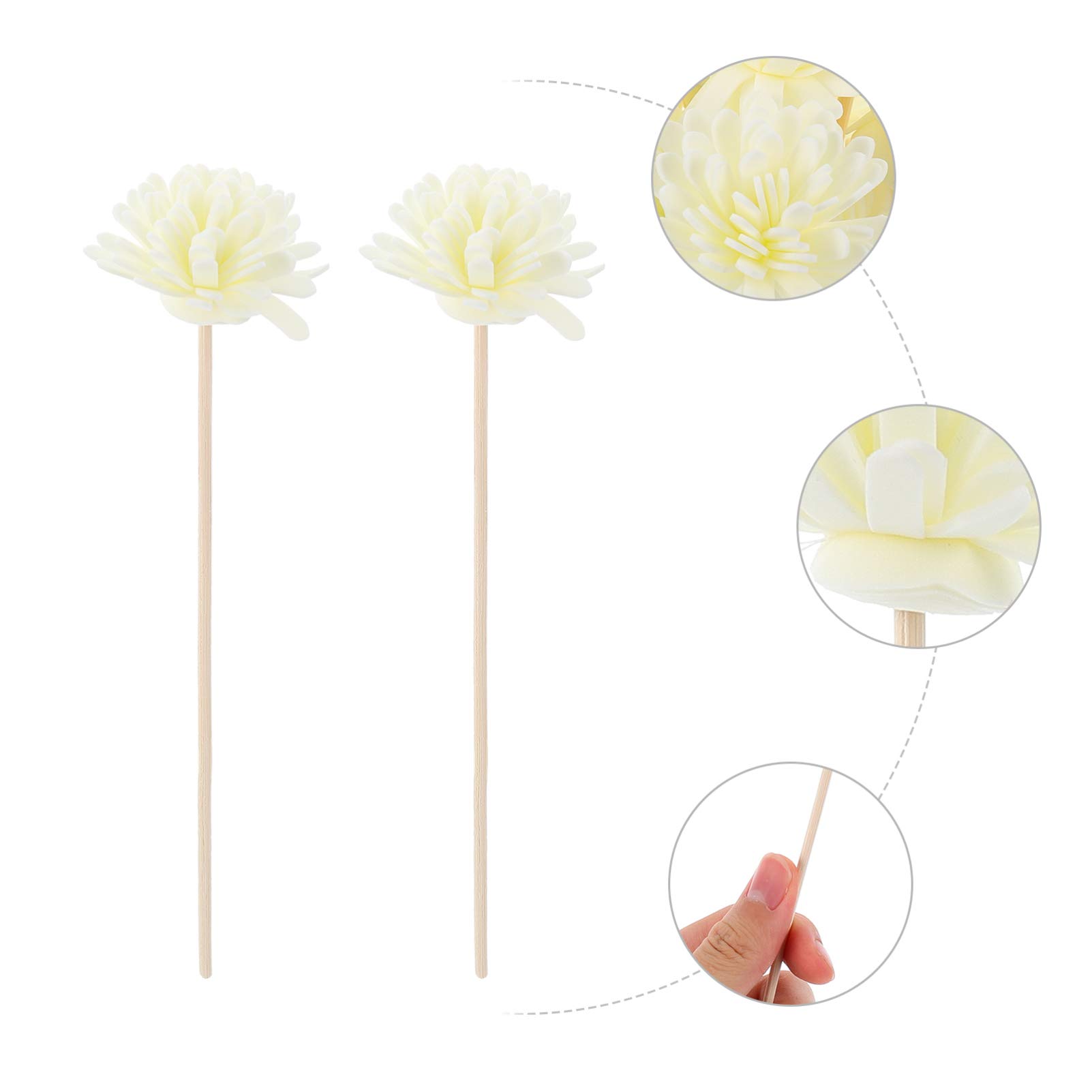 FOMIYES Bastoncini Diffusori di Fiori Secchi 30 Pezzi Bastoncini Diffusori di Aromi di Essenziali in Rattan Diffusore di Fragranze Naturali per Soggiorno Camera da Letto Ufficio