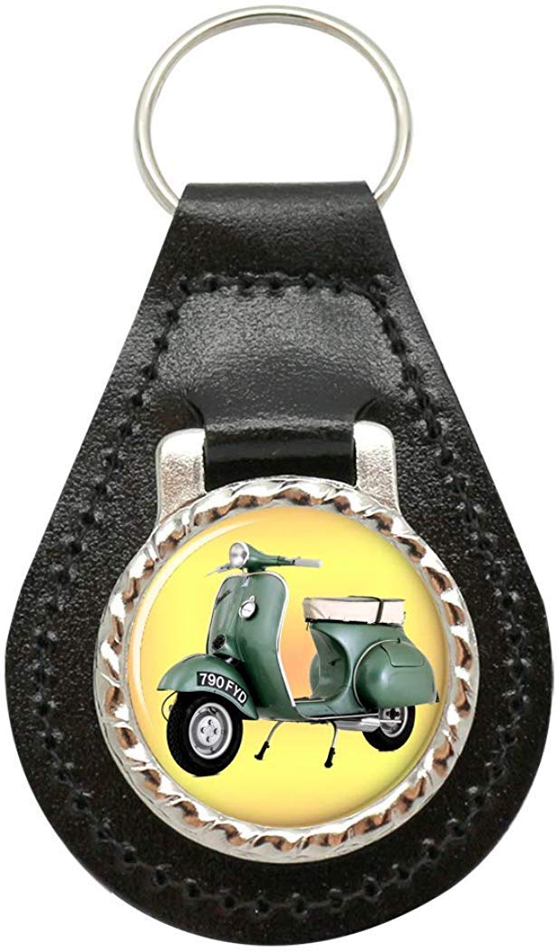 Giftshop UK Scooter Leather Key Fob