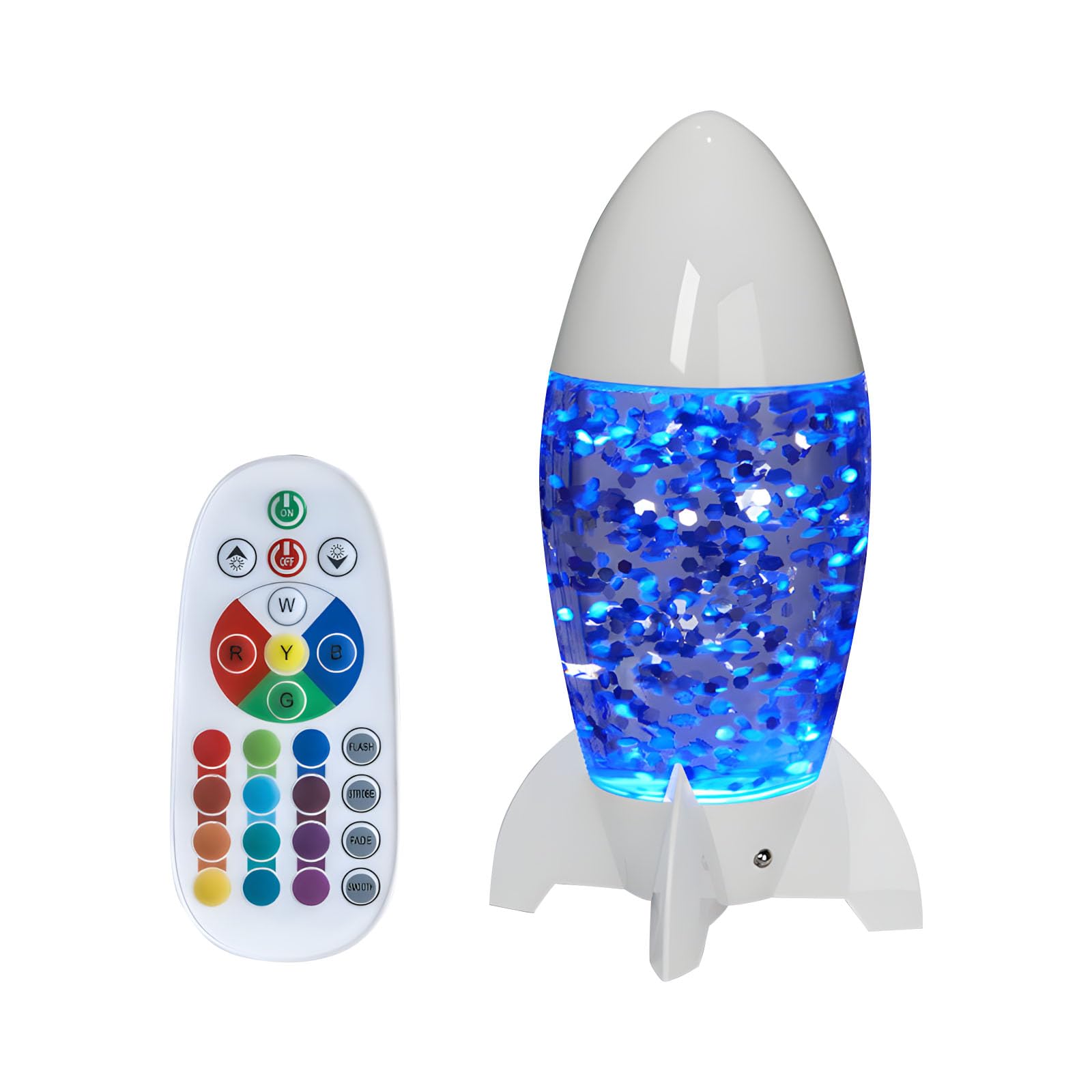 Kaeltsyn Projectile Themed USB Lamp Featuring 16 Hues 4 Settings Dynamic Scintillate for Mood Enhancement PET Substance Light