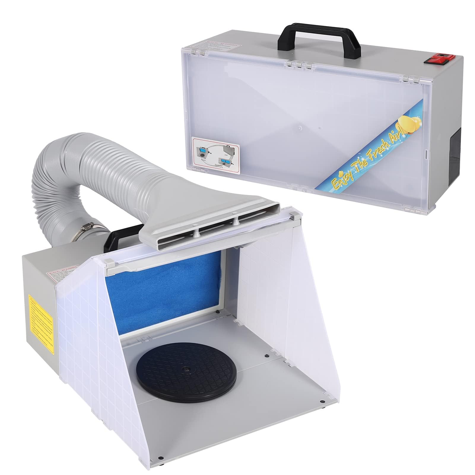 Airbrush Absauganlage 4m³/min, Tragbare Spritzkabine mit Filter für Modellbau und Lackierarbeiten