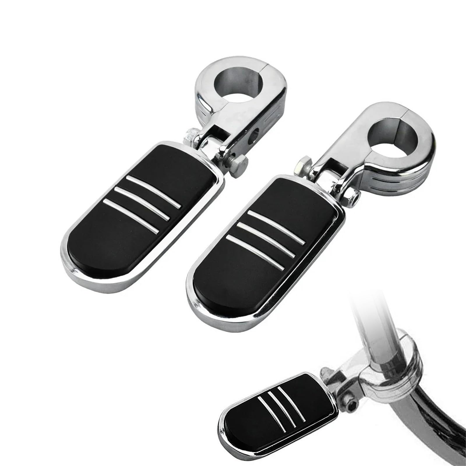 Repose-pieds universels de moto pour protection moteur, cales pieds anti-vibrations 32mm