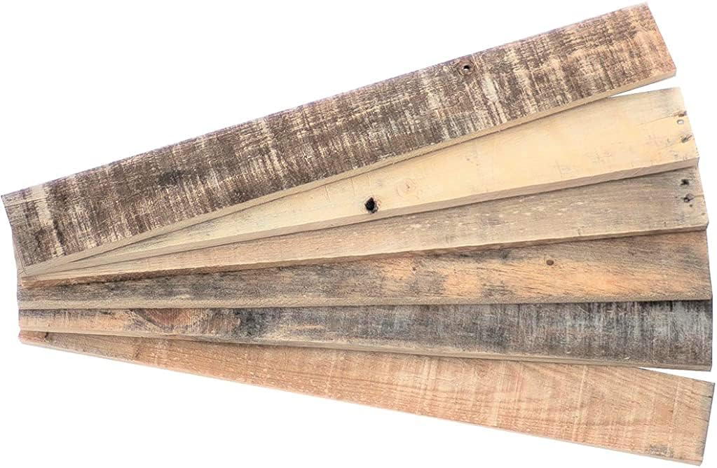 Reclaimed Pallet Wood Boards (24 in (12 Pack), Gray) Reclaimed Pallet Wood Boards (24 in (12 Pack), Gray)