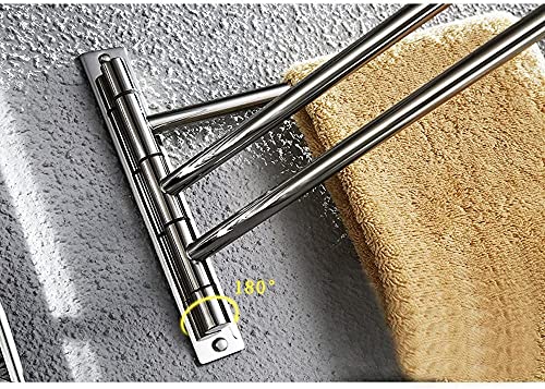 Rotation mobile porte-serviettes en acier gain de place pour petite douche - 7