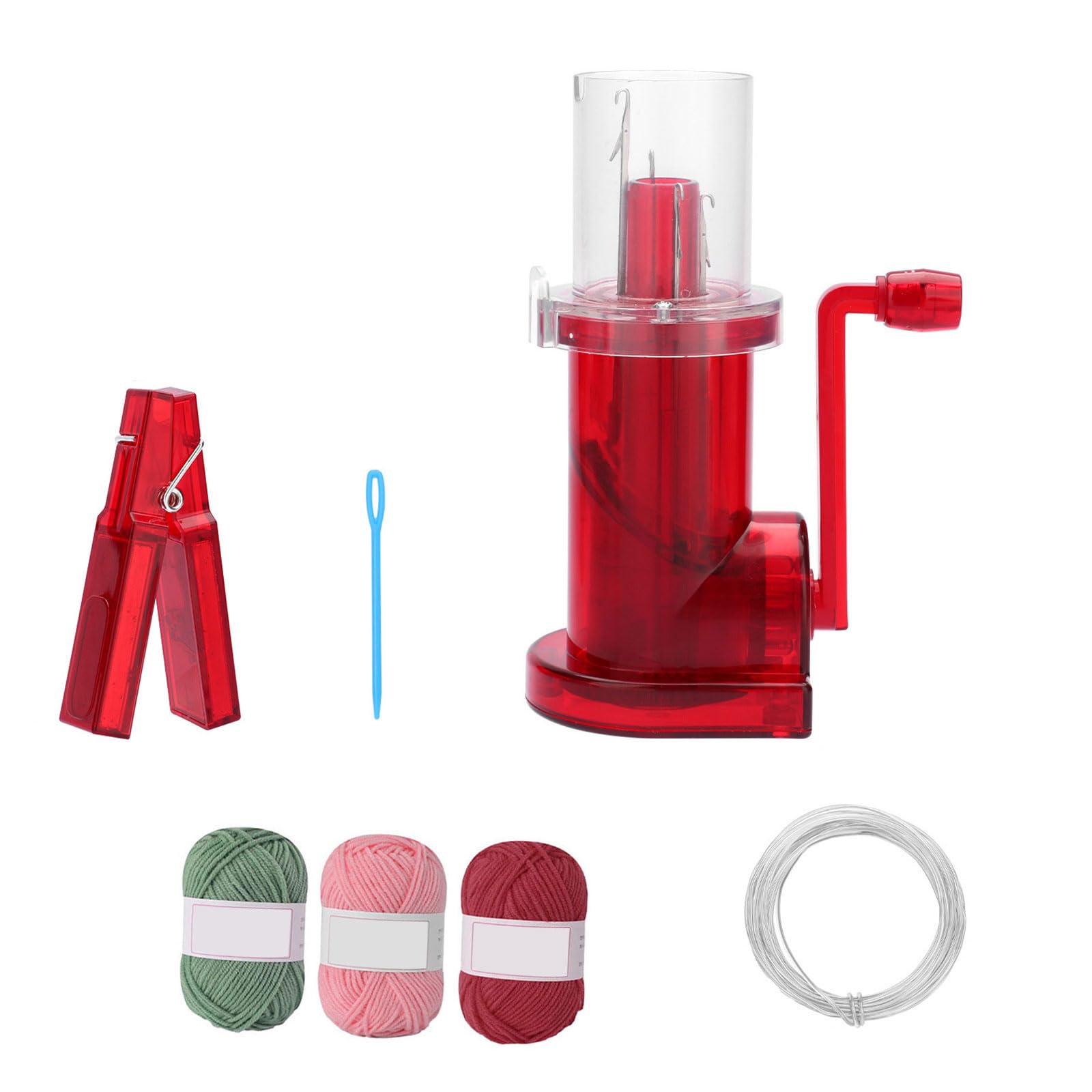 GMBYLBY Cord Knitter Machine Knitting Mill with Yarn Needle Cord Hand Operated Knitting Bracelets Weaving Tool Professional Hand Weaving Device