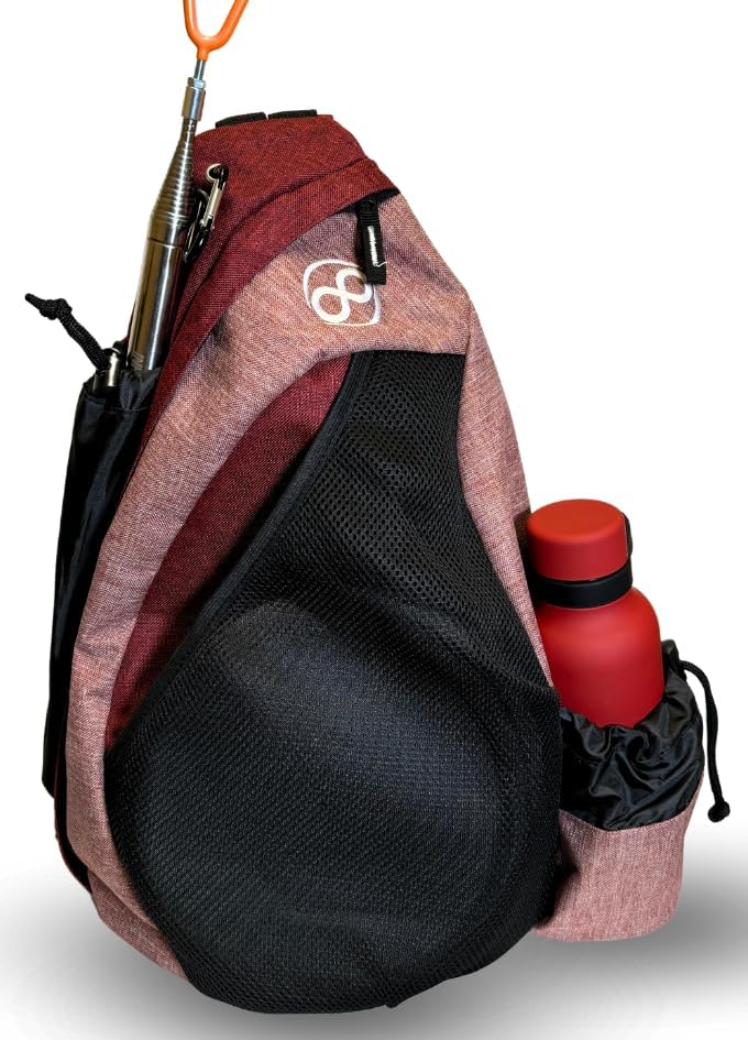 Tournament Slinger Bag | Carries 6-12 Disc Golf Discs | Includes Extra Pockets for Retriever and Mini