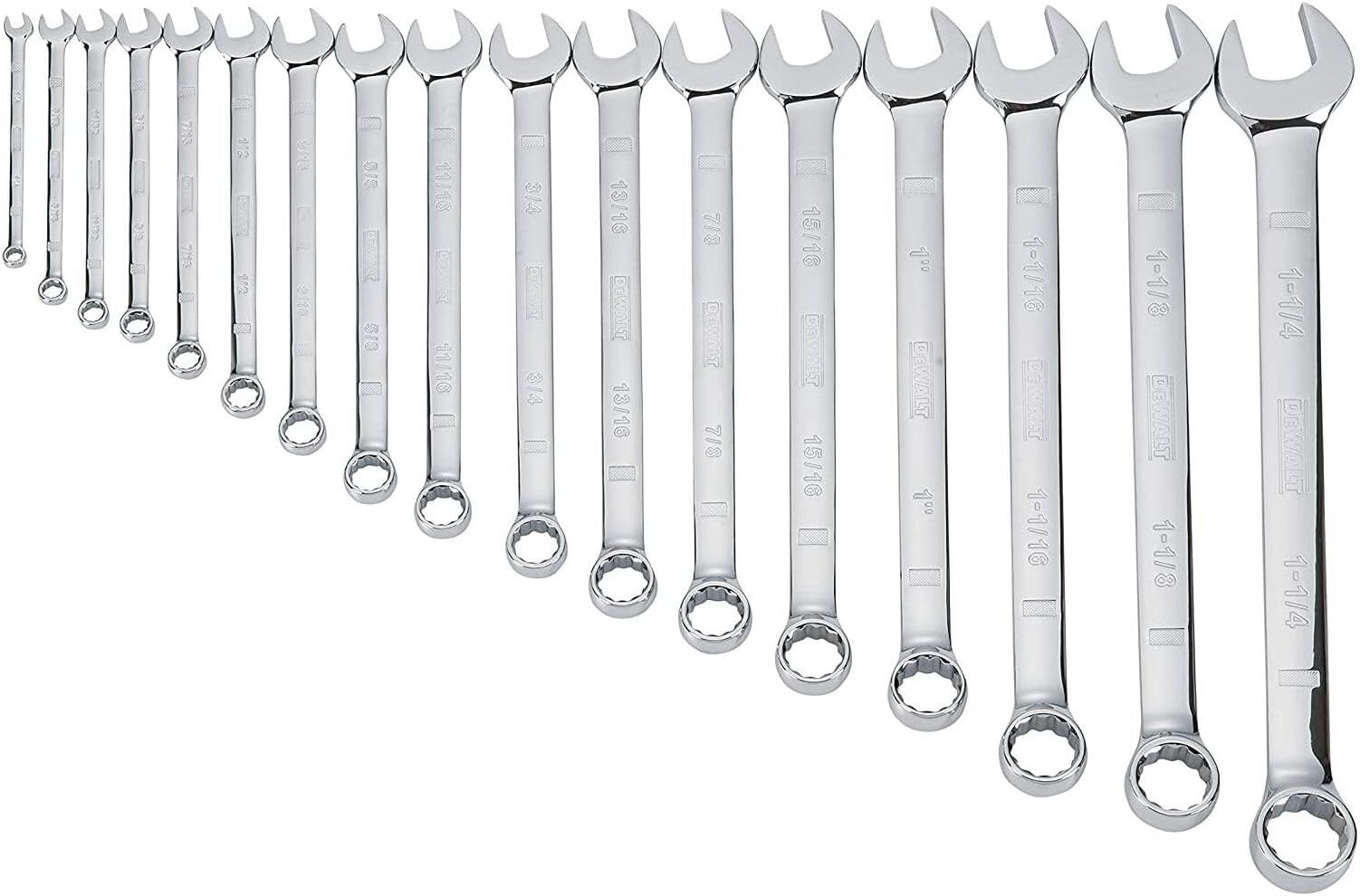 DEWALT Combination Wrench Set, SAE, 17-Piece (DWMT19234)
