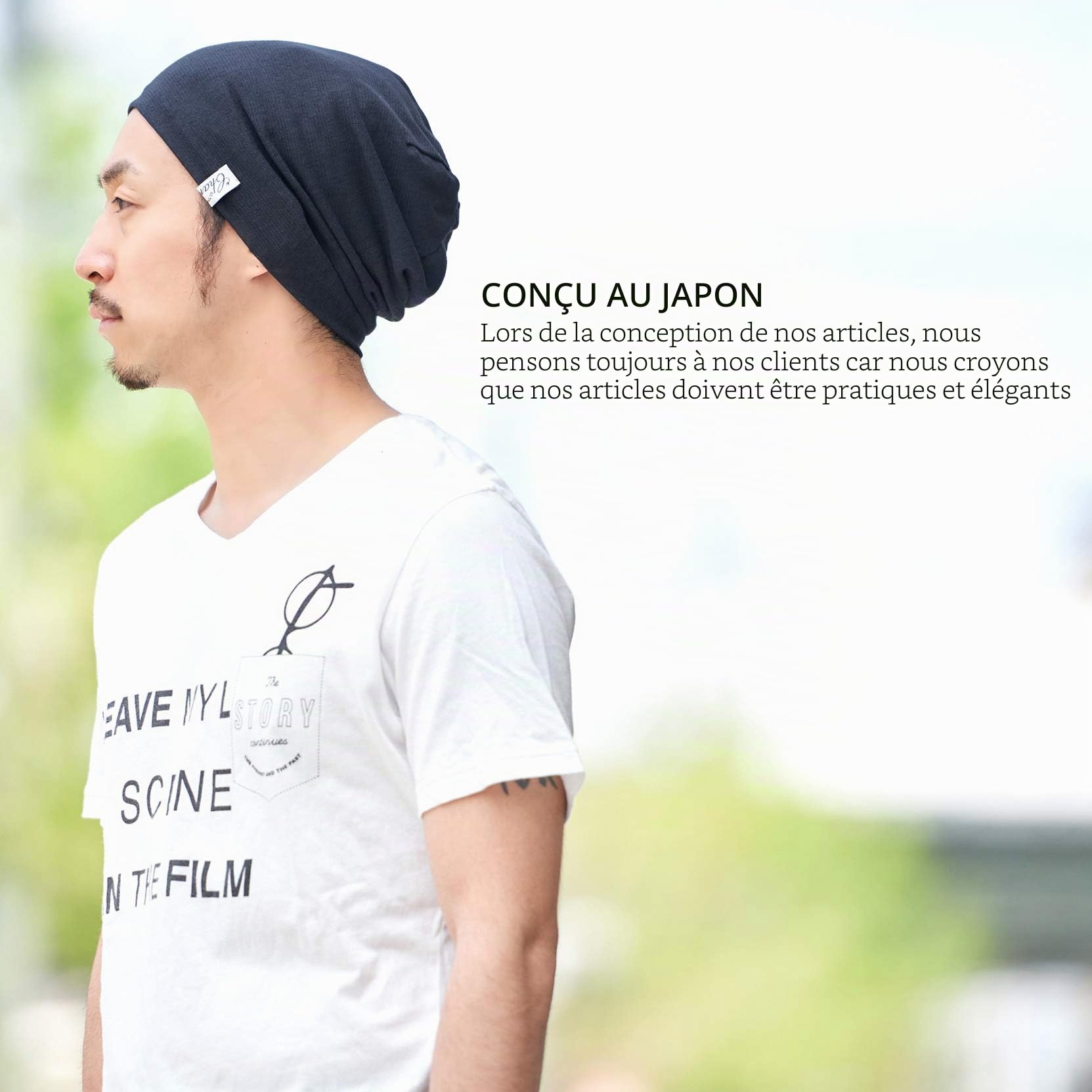 CHARM Bonnet D'Été en Tricot Fin, Chapeau Homme & Femme Doux | Respirant, Léger, Mince, Bonnet Tombant, Style Japonais, Slouchy, Bouffant, Refroidissement Lumière, Mode Unisexe