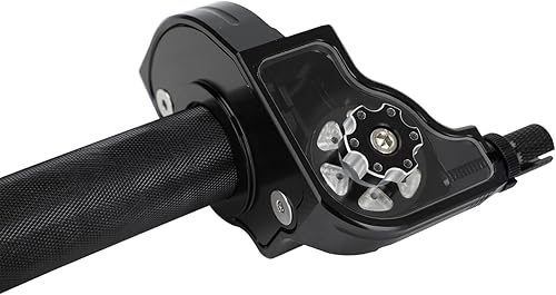 Miniatura 2 de JFG RACING Conjunto de Acelerador de Motocicleta, Empuñaduras de Acelerador Giratorio de 78" 22mm con Eje Rotativo, Cable de Acelerador CNC